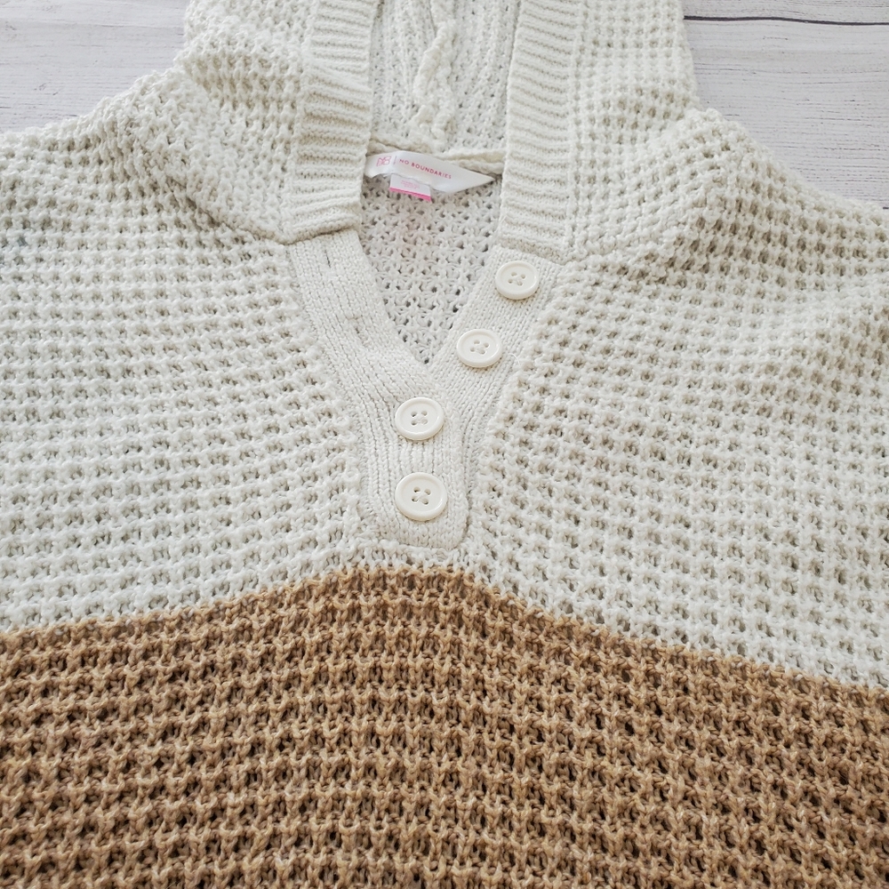 No Boundaries Fall color block knit pullover sweater. Size small juniors - Picture 5 of 9